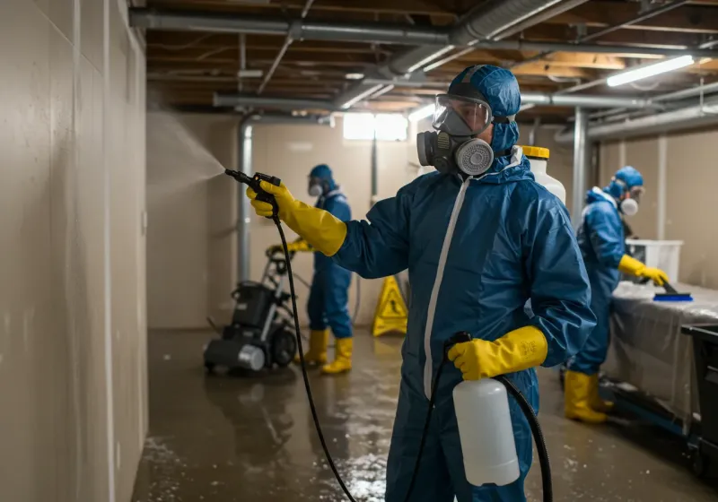 Basement Sanitization and Antimicrobial Treatment process in League City, TX