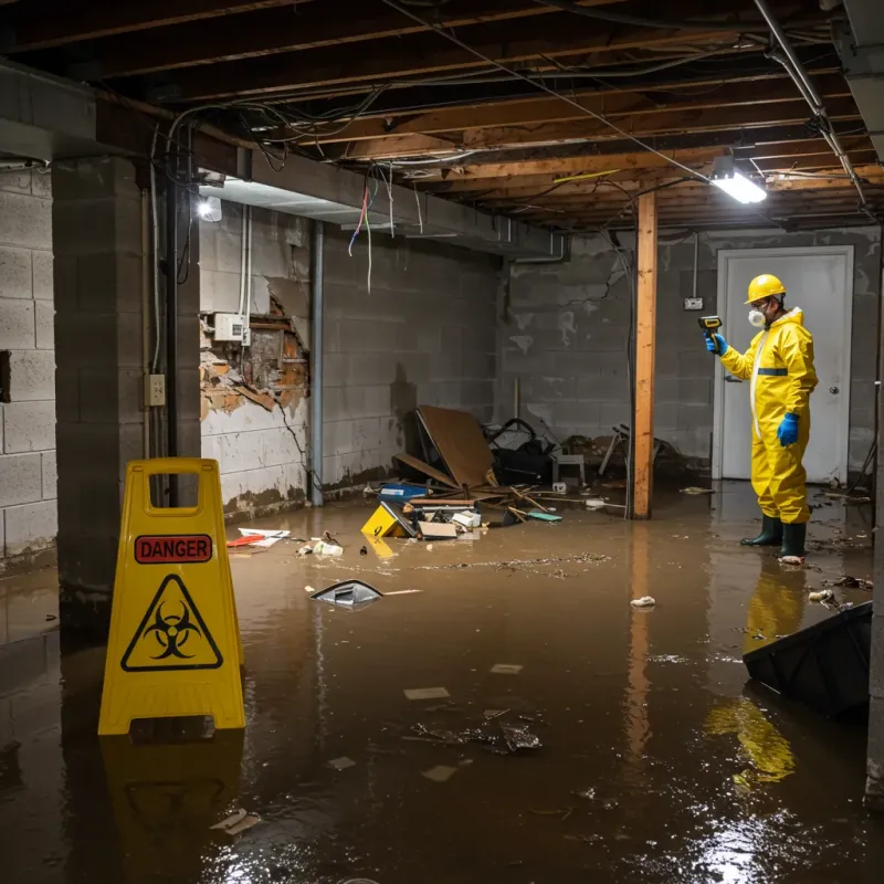 Flooded Basement Electrical Hazard in League City, TX Property